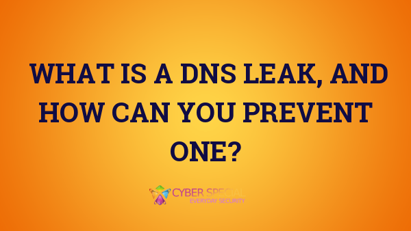 what is a dns leak and how can you prevent one